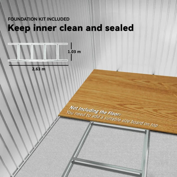 Outsunny 9 x 6FT Outdoor Garden Roofed Metal Storage Shed Nibeza Style