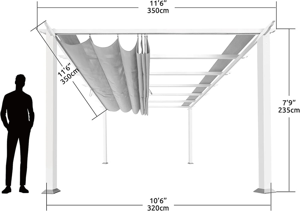 Paragon Outdoor Florence Freestanding Pergola PR100N1 Nibeza Style
