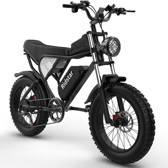 Ridstar Electric Bike for Adults 1500w 33mph,48v 20ah Electric Bicycle,20″ Fat Tire,7-Speed Mountain Bike Ul2849 Nibeza Style