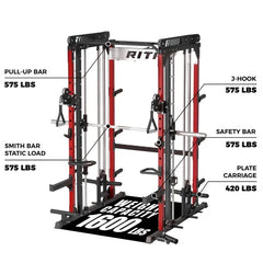 RitFit M1 Pro Smith Machine Home Gym Package Nibeza Style