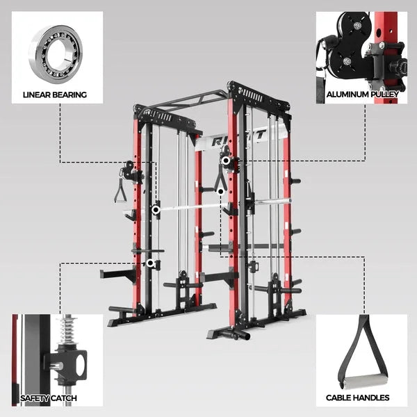 RitFit M1 Pro Smith Machine Home Gym Package Nibeza Style