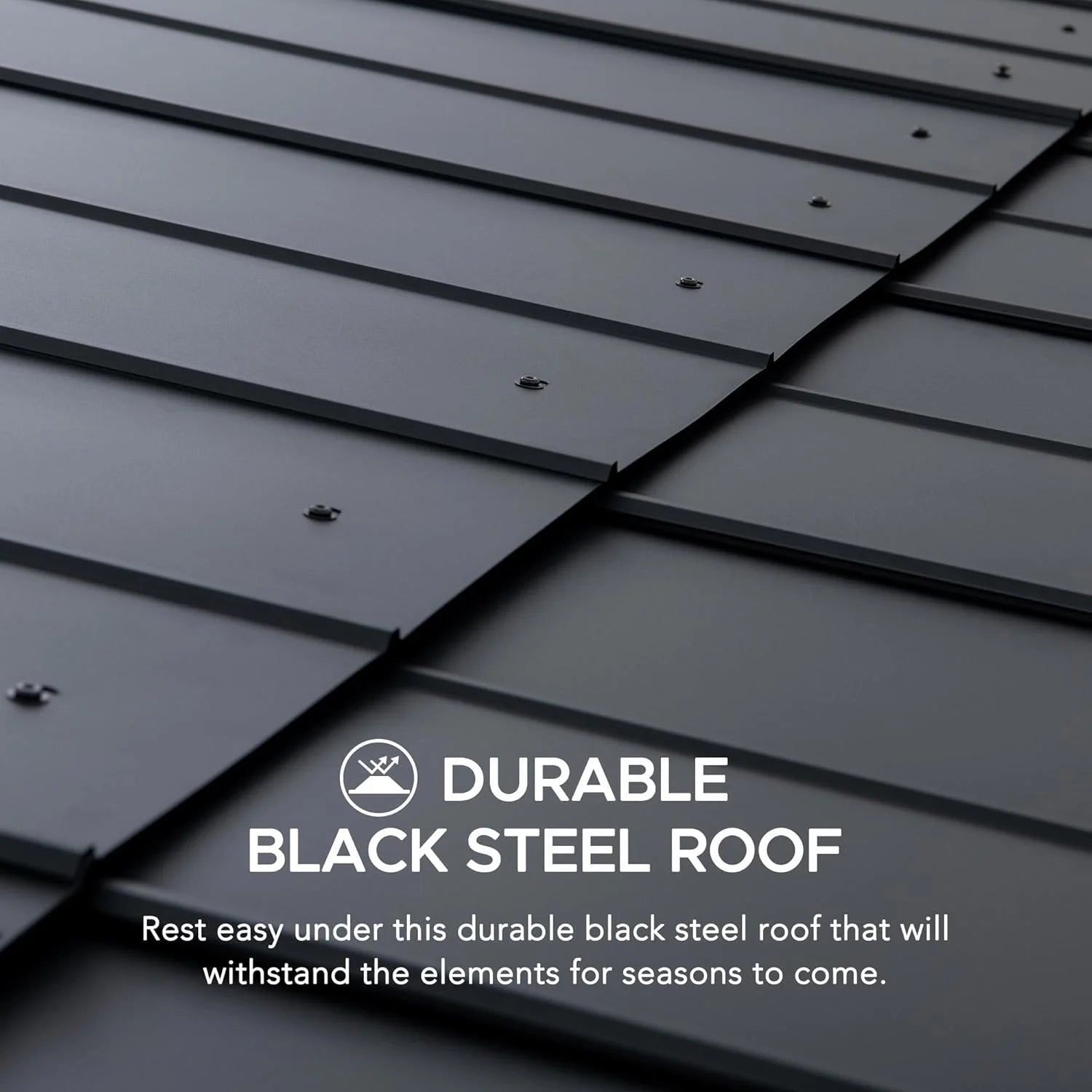 SUNJOY 10 ft. x 12 ft. Matte Black Cedar Framed Wooden Gazebo Nibeza Style