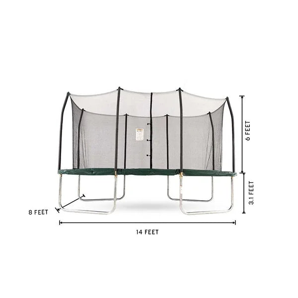Skywalker 14′ Rectangle Trampoline with Enclosure Nibeza Style