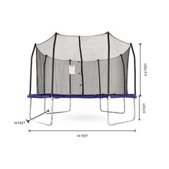Skywalker Trampolines 14′ Square Trampoline with Enclosure Nibeza Style