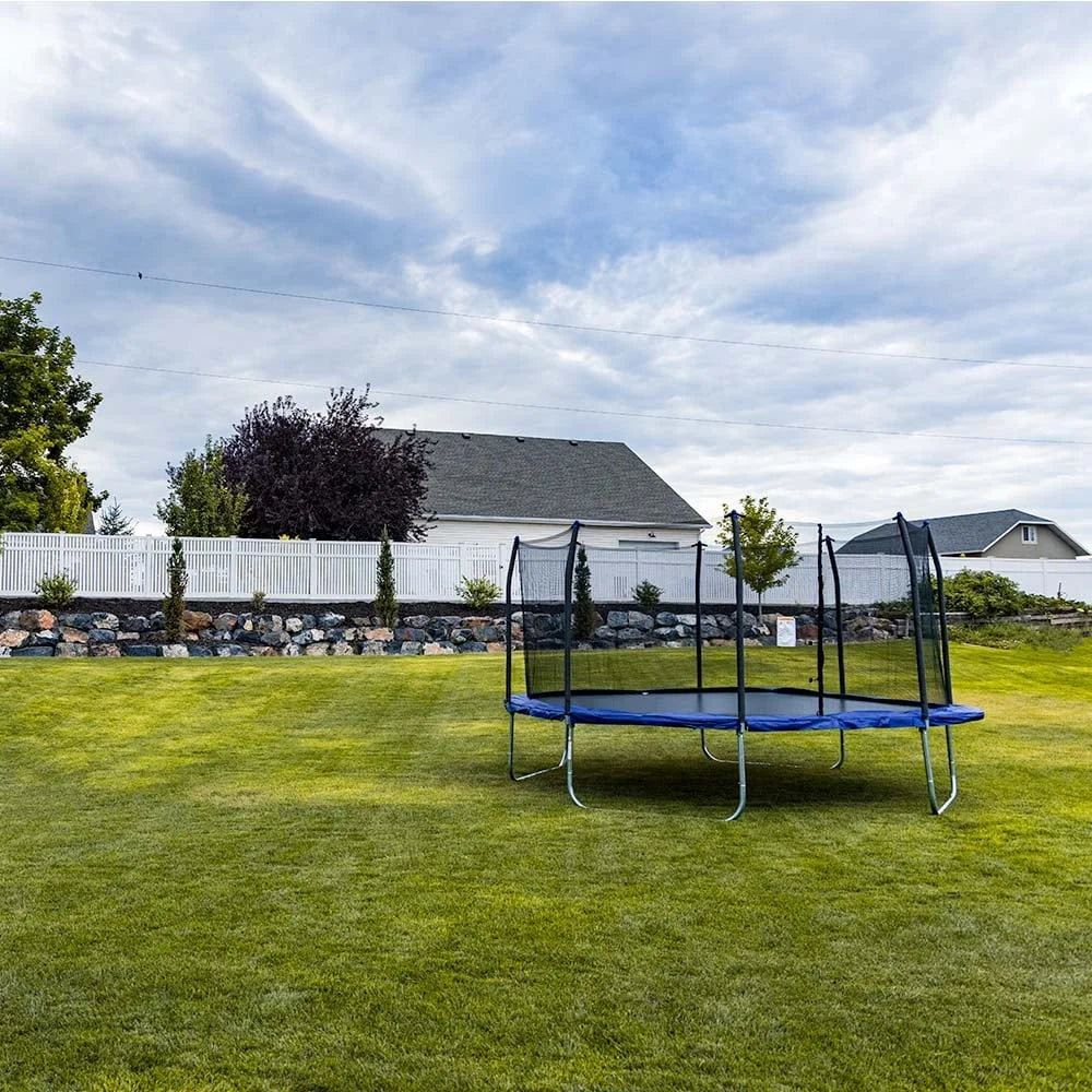 Skywalker Trampolines 14′ Square Trampoline with Enclosure Nibeza Style