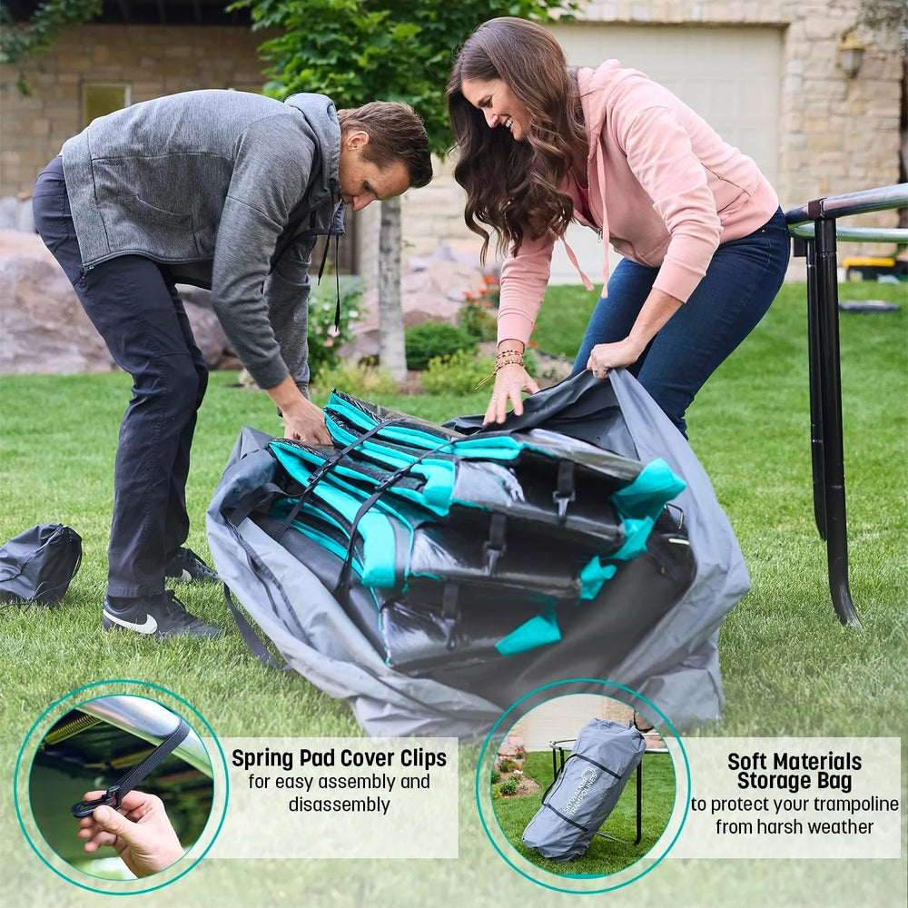 Skywalker Trampolines Rectangle Trampoline with Enclosure Nibeza Style