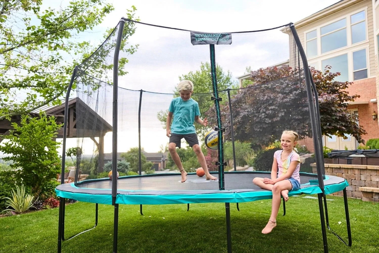 Skywalker Trampolines Rectangle Trampoline with Enclosure Nibeza Style