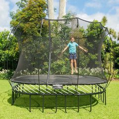 Springfree Kids 11 ft. Outdoor Large Square Trampoline with Enclosure Nibeza Style