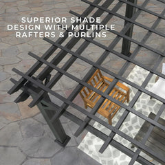 Stratford Traditional Steel Pergola Nibeza Style