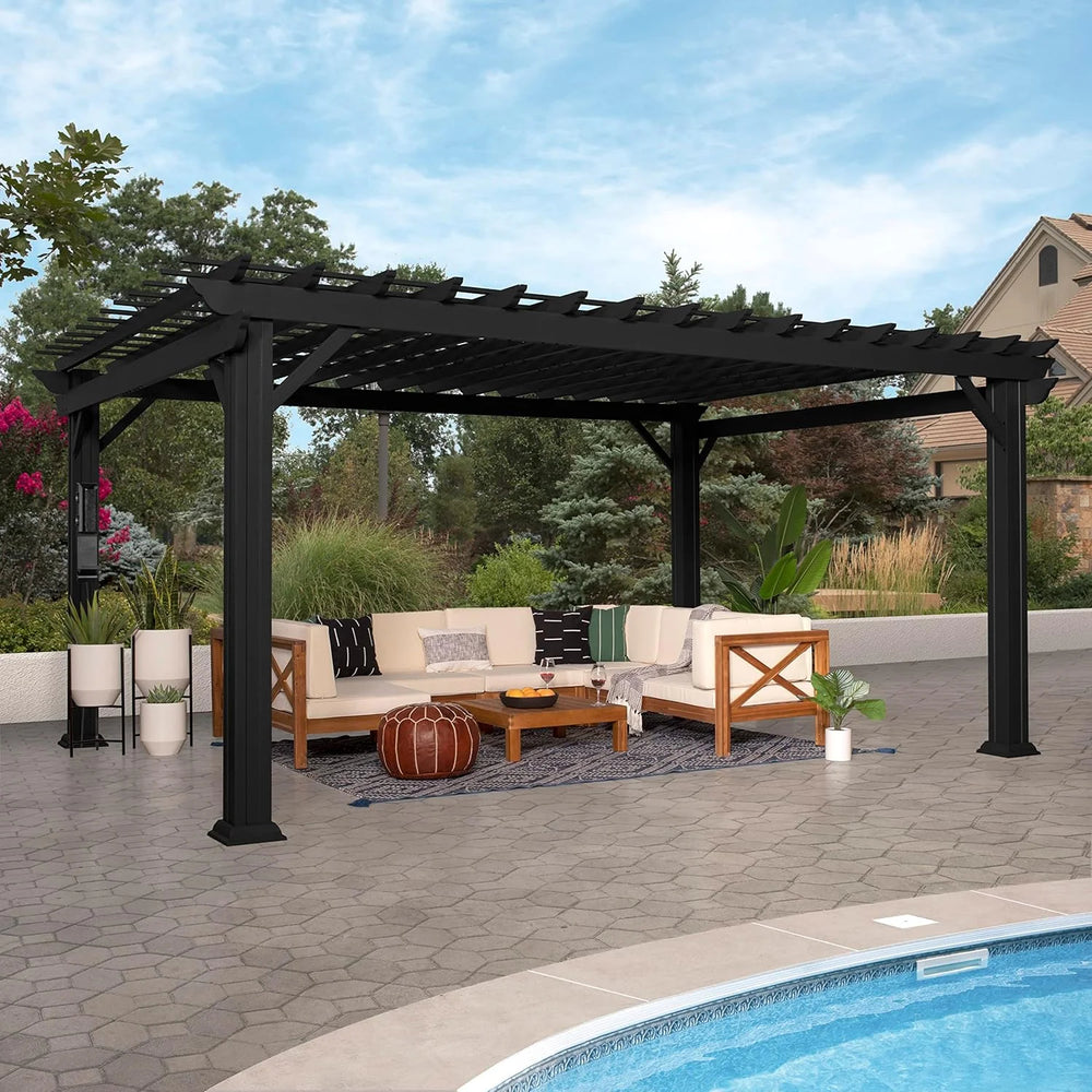Stratford Traditional Steel Pergola Nibeza Style