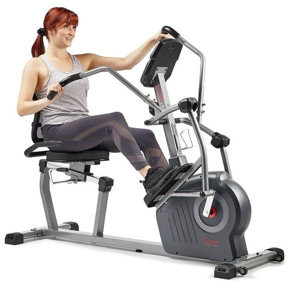 Sunny Health & Fitness Comfy Recumbent Cross Trainer Recumbent Elliptical Bike Nibeza Style