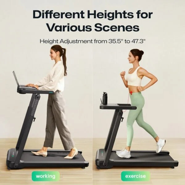 Urevo Foldi 3S Treadmill with Adjustable Desk Nibeza Style