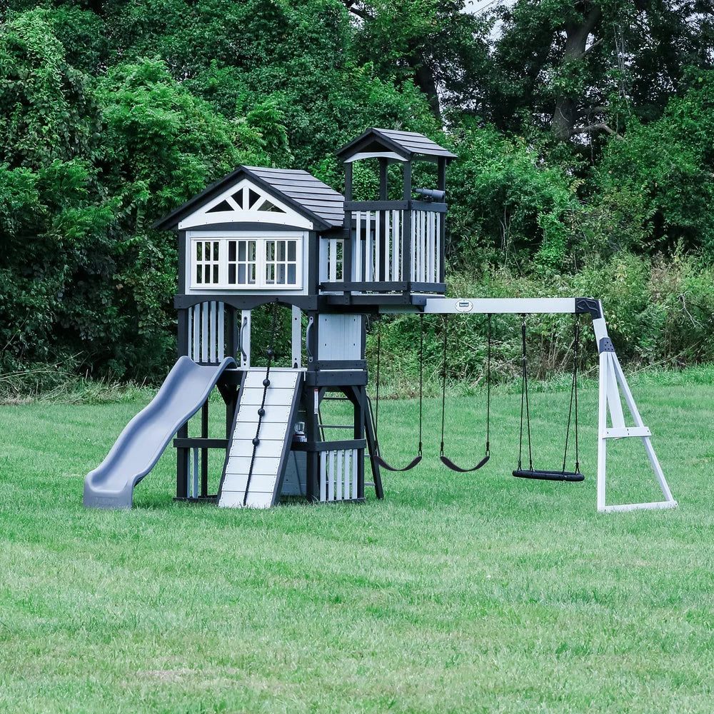 Whispering Point Outdoor Wooden Swing Set with Shipping & Assembly Included Nibeza Style