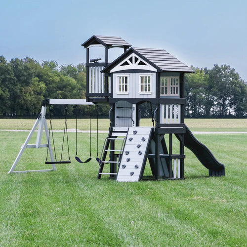 Whispering Point Outdoor Wooden Swing Set with Shipping & Assembly Included Nibeza Style