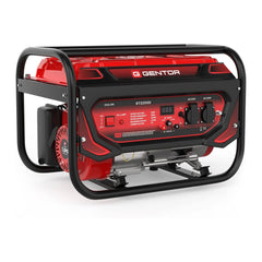 GENTOR Noodstroom Generator, Petrol, 2200 W, 7.0 pcs, 4-stroke engine, 2 x 230 V, 1 x 12 V, Pull start, for camping Nibeza Style