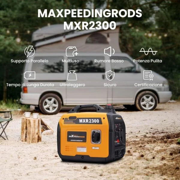 MaXpeedingrods 2300W Super Quiet 4-Stroke Petrol Inverter Generator Nibeza Style