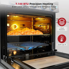 Camplux 21 Inches RV Stove Gas Range Oven 3 Burners Cooktop Nibeza Style