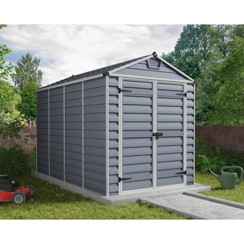 Canopia Skylight Polycarbonate Garden Shed 303X185X217 cm Grey Nibeza Style