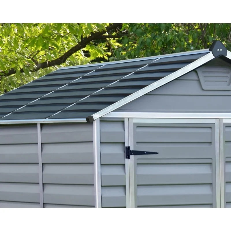 Canopia Skylight Polycarbonate Garden Shed 303X185X217 cm Grey Nibeza Style