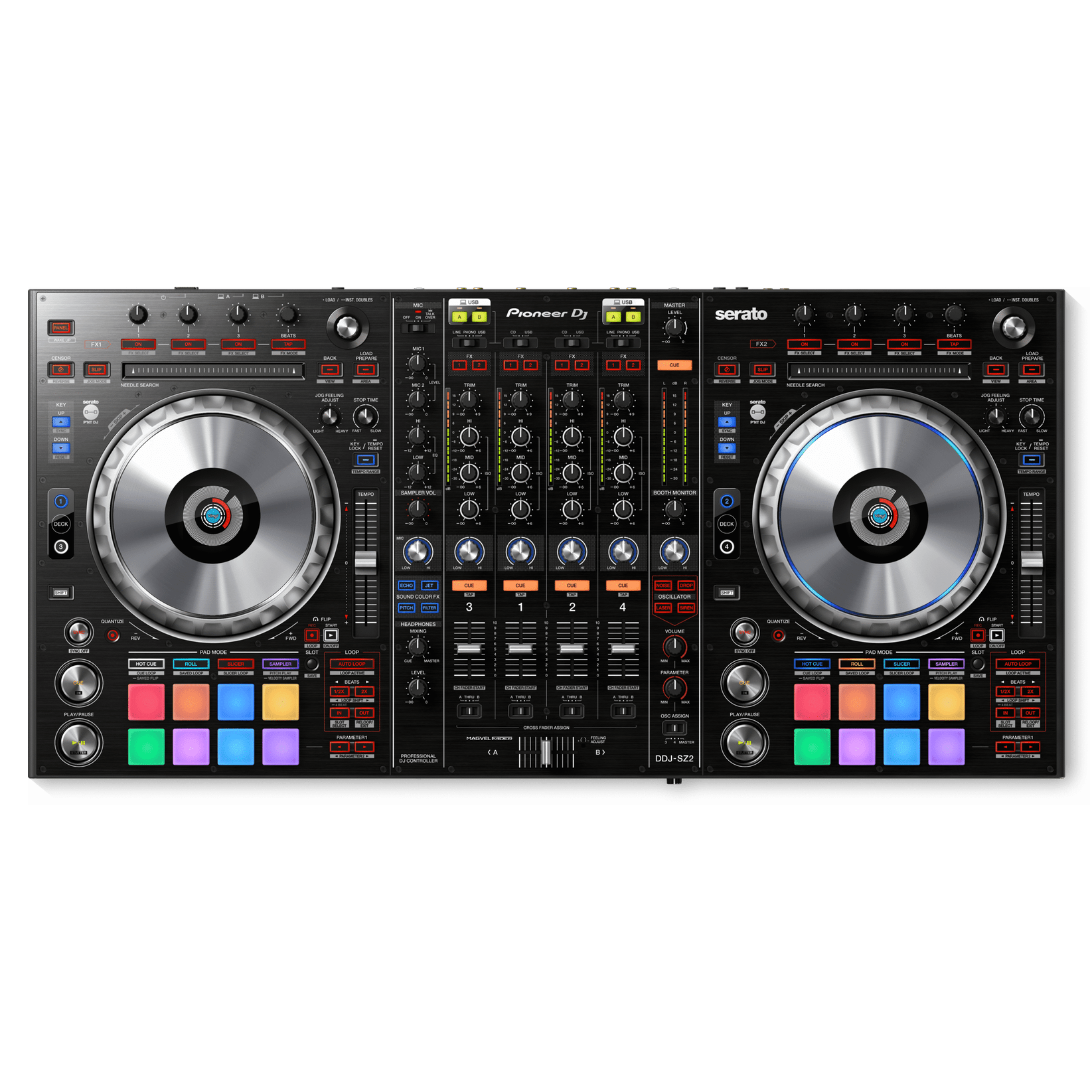 Pioneer DDJ-SZ2 Flagship 4-Channel Controller for Serato DJ Nibeza Style