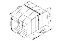 Gardiun Ontario 5.31m² Garden Shed Grey 278 x 191 x 195 cm Nibeza Style