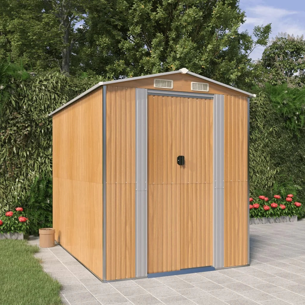 vidaXL Garden Shed 192x274x223 cm Galvanized Steel Nibeza Style