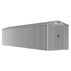 vidaXL Garden Shed Light Grey 191x895x198 cm Galvanised Steel Nibeza Style