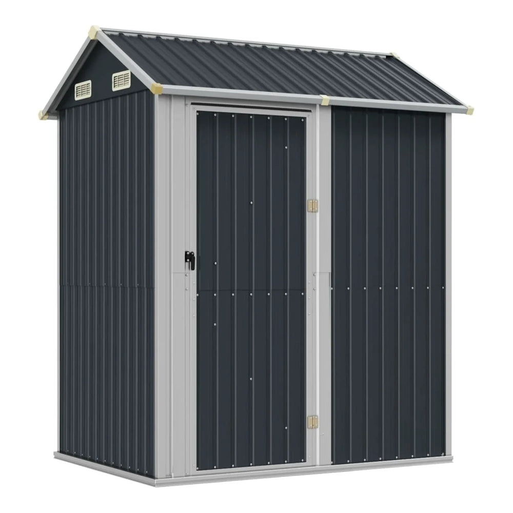 Vidaxl Garden Shed 192×152.5x237cm Galvanized Steel Nibeza Style