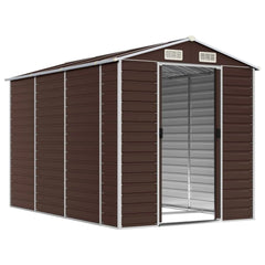 Garden Shed 191x300x198 cm Galvanised Steel Nibeza Style