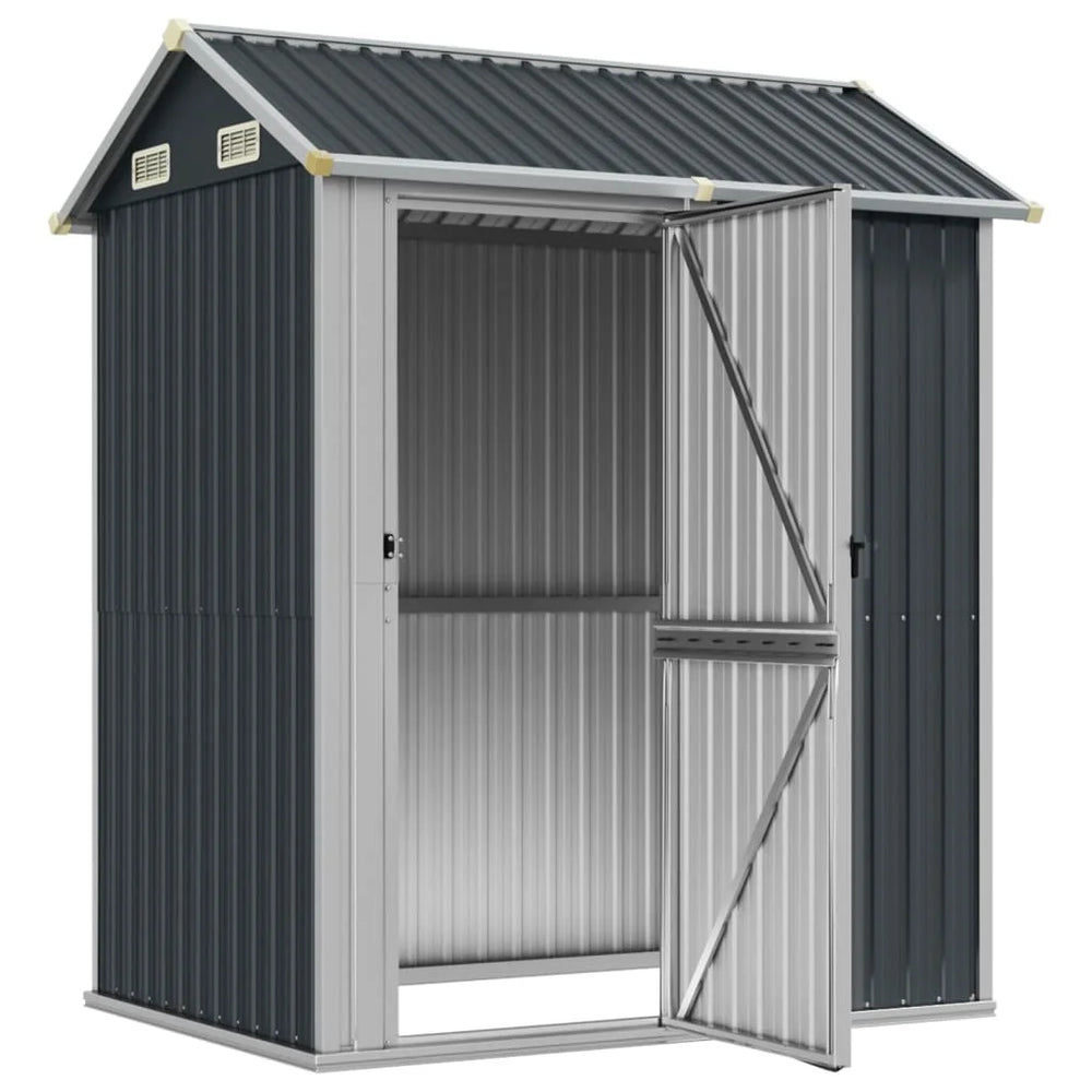 Vidaxl Garden Shed 192×152.5x237cm Galvanized Steel Nibeza Style