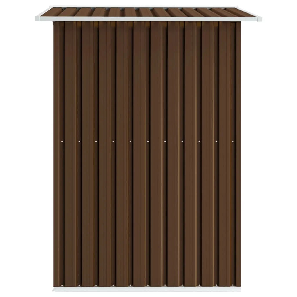 Brown steel garden shed 204x132x186 cm Nibeza Style