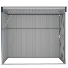Brown wall-mounted garden shed 118x194x178 cm in galvanized steel Nibeza Style
