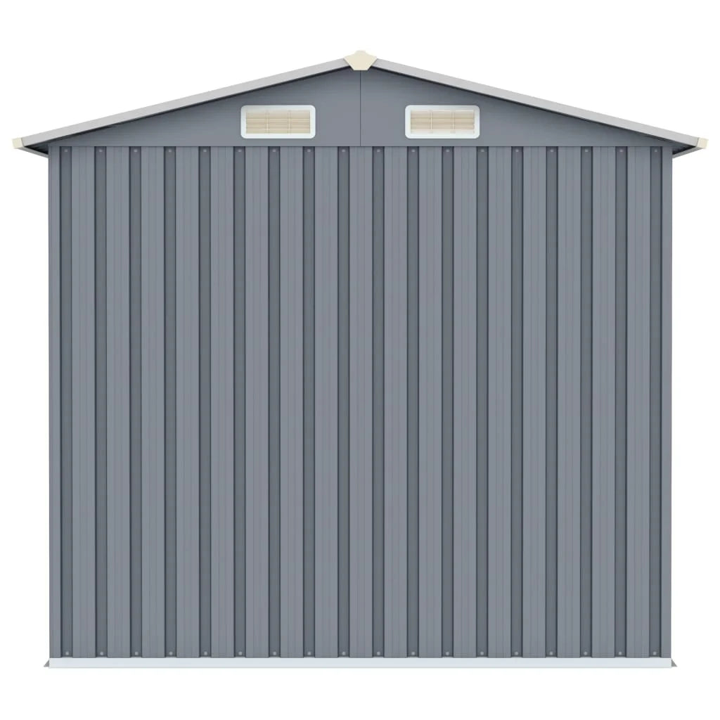 vidaXL Garden Shed 205x129x183 cm Galvanized Steel Nibeza Style