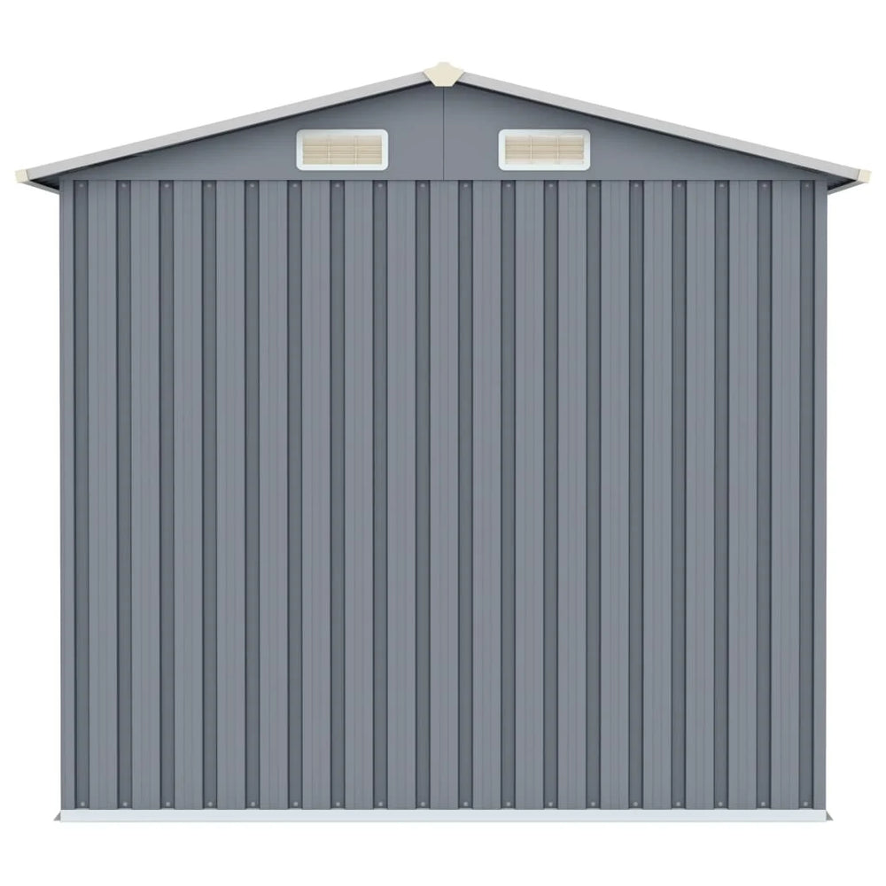 vidaXL Garden Shed 205x129x183 cm Galvanized Steel Nibeza Style