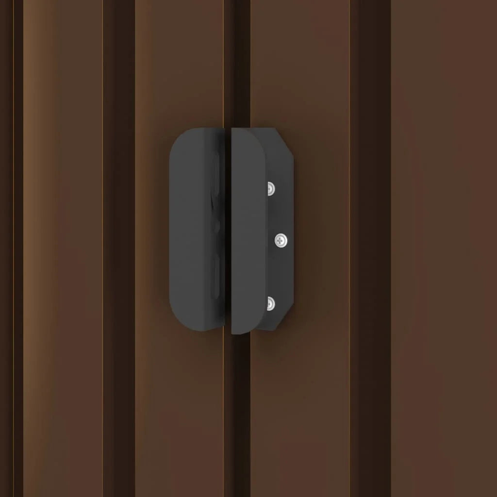 Brown steel garden shed 204x132x186 cm Nibeza Style