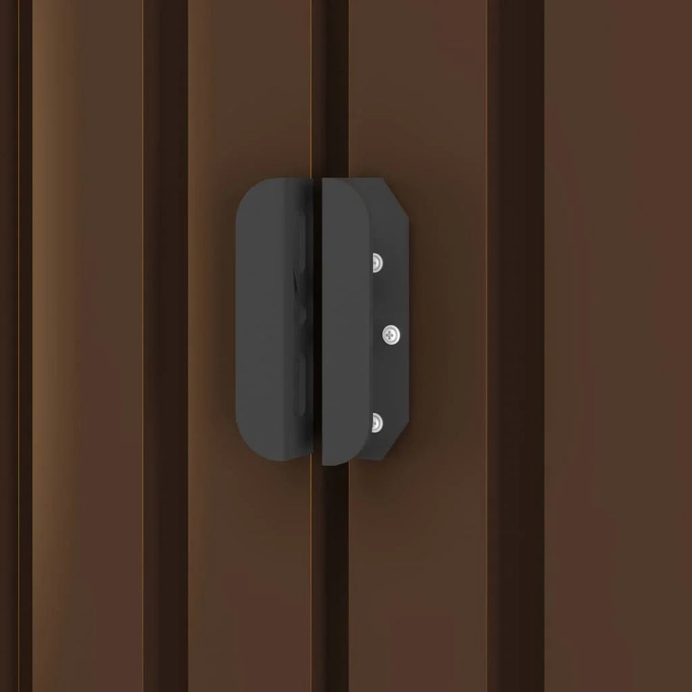 Brown steel garden shed 204x132x186 cm Nibeza Style