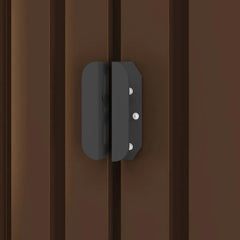 Brown steel garden shed 204x132x186 cm Nibeza Style