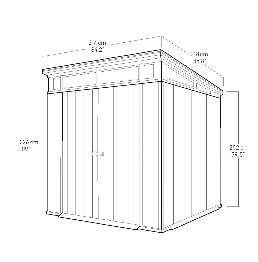 Keter Garden Storage Shed Artisan 77 214x218x226 cm 235572 Nibeza Style