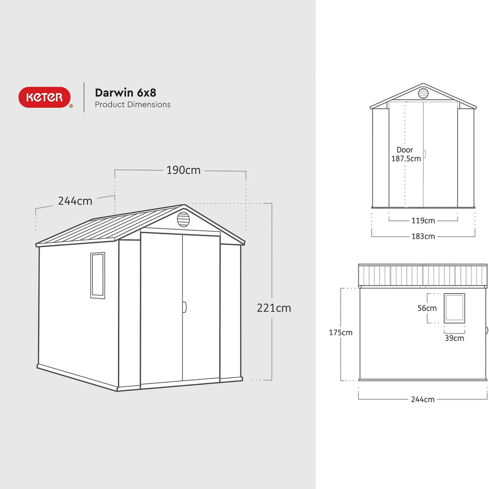 Keter Darwin Green 6X8 Nibeza Style