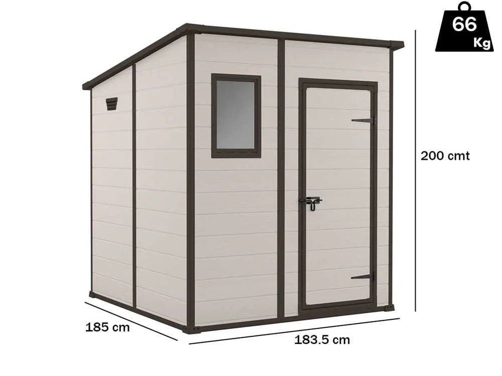 Keter Manor Pent 6X6 Ft Shed Nibeza Style