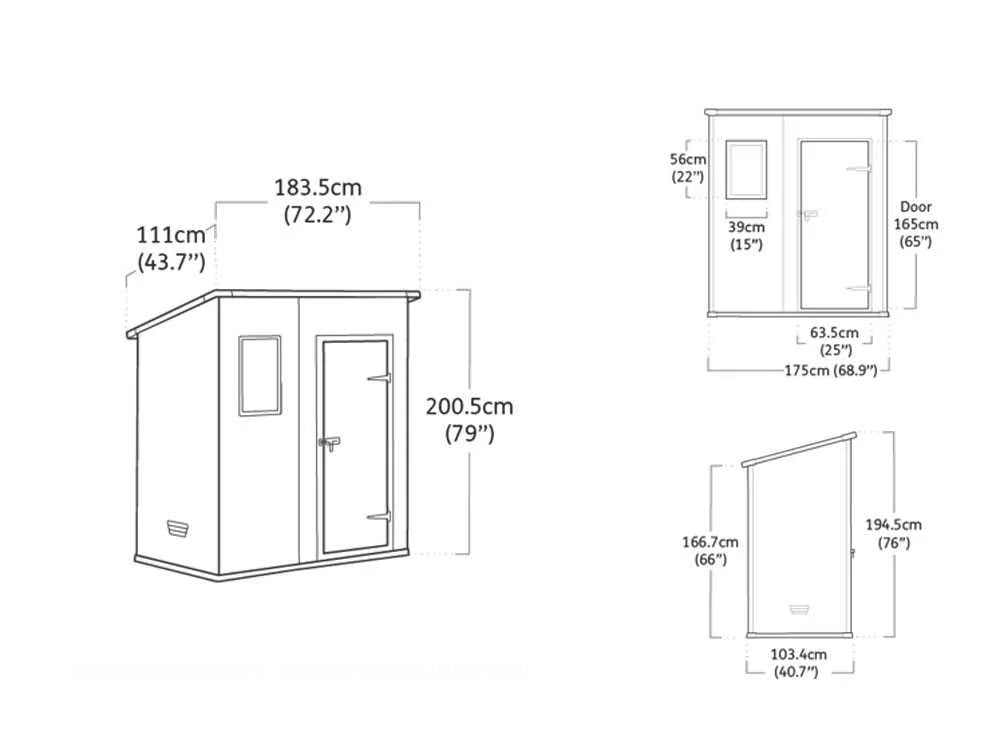 Keter Garden Storage Shed Artisan 77 214x218x226 cm 235572 Nibeza Style