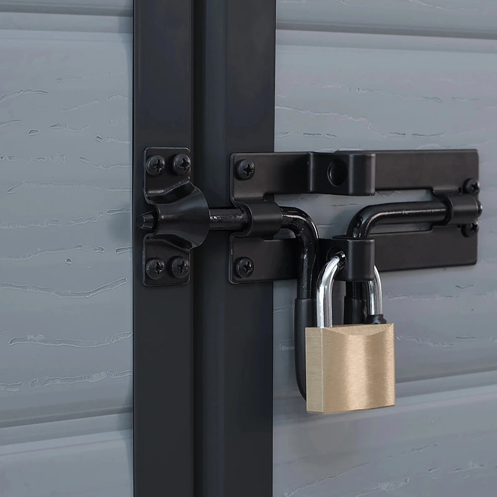 Klikstrom Senner 6X4 Ft Pent Grey Metal Shed With Floor & 1 Window Nibeza Style