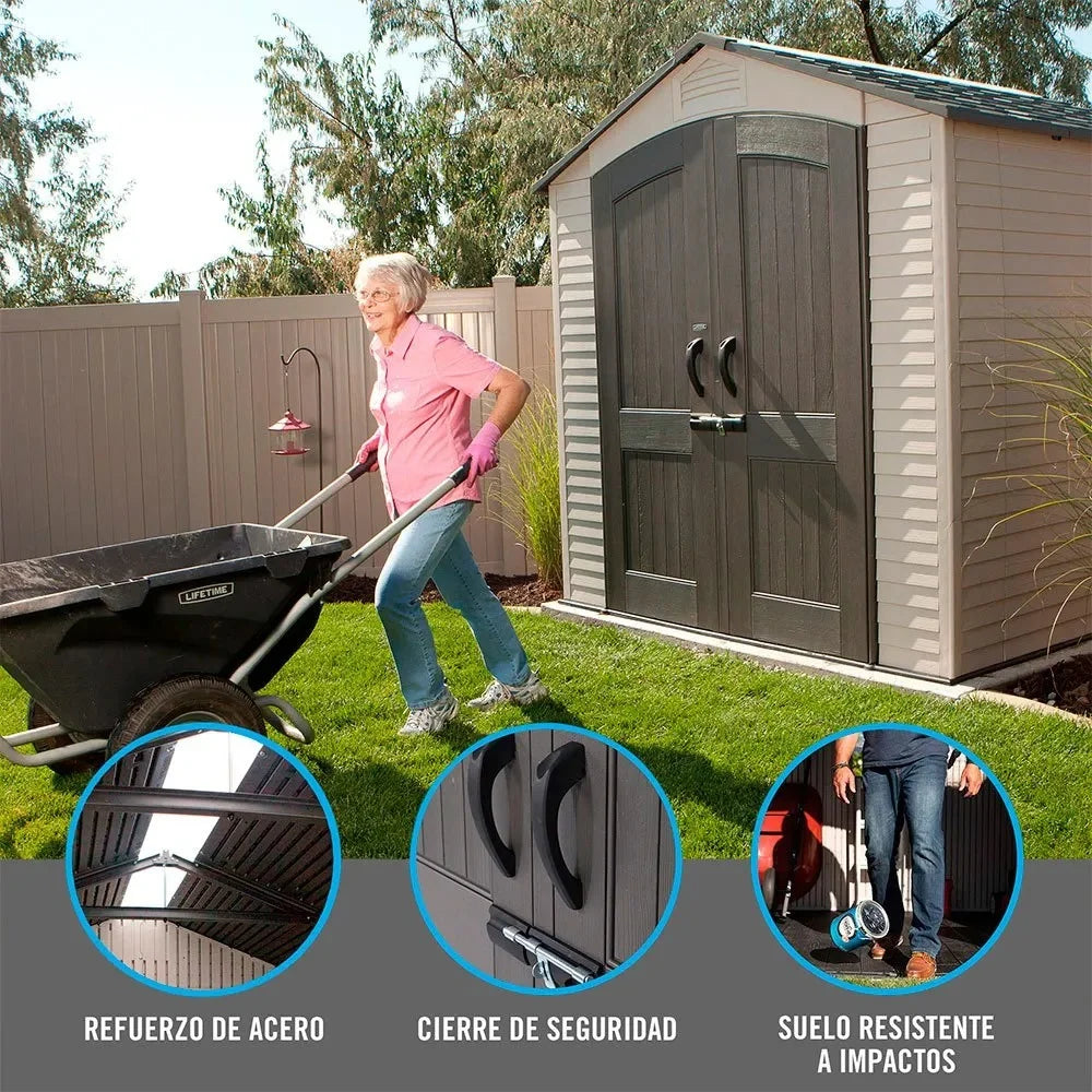 Lifetime Ultra-resistant Garden Shed with Window Uv100 214x213x227 Cm Nibeza Style