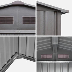 Metal garden shed with anchoring kit Nibeza Style